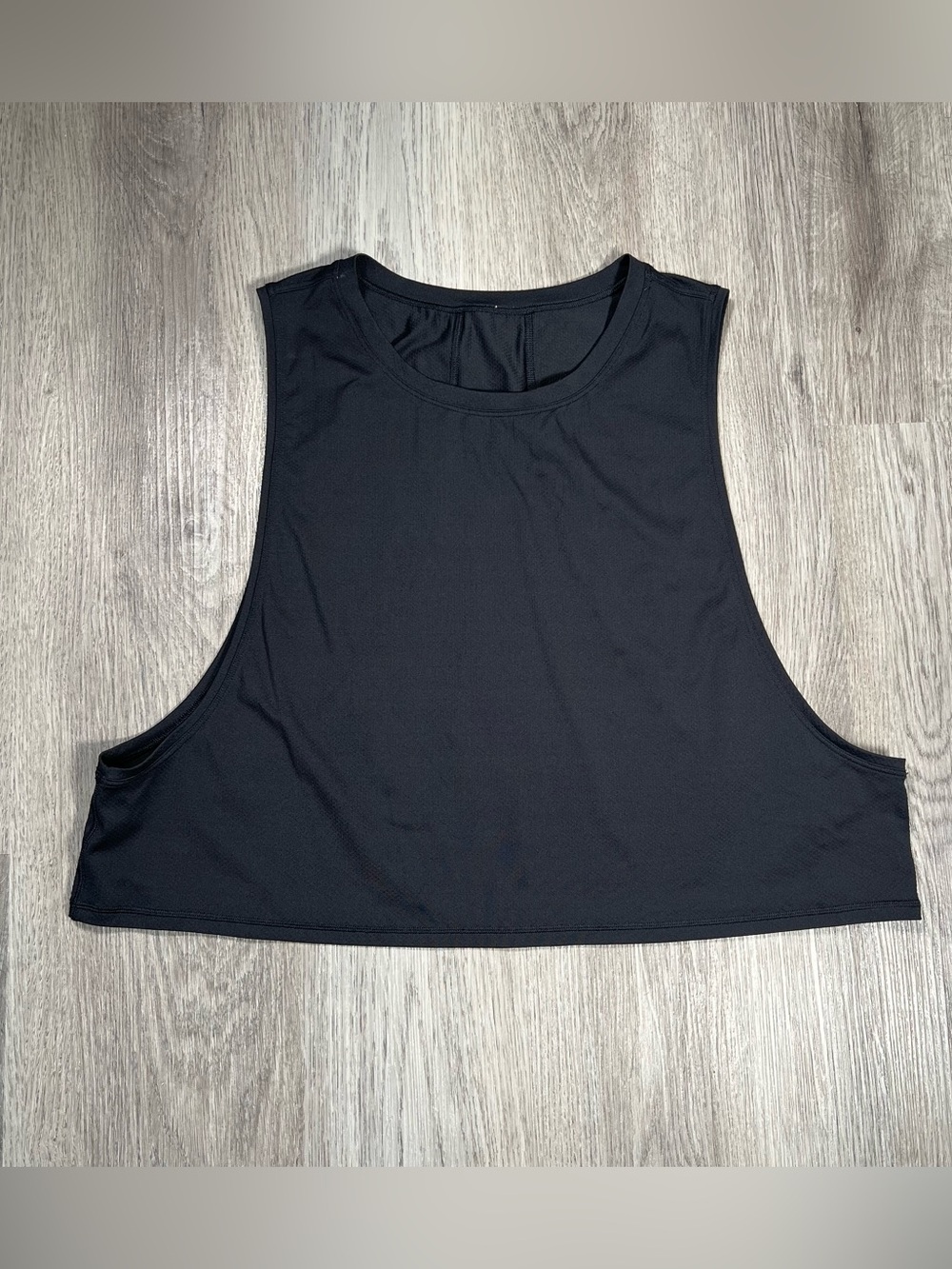 Lululemon Muscle Love Crop Tank Black Top Women’s Size 12 Sporty Gym Boxy